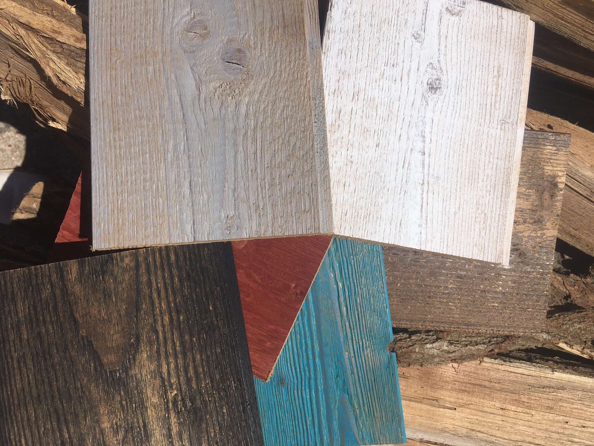 échantillons de planches de bois